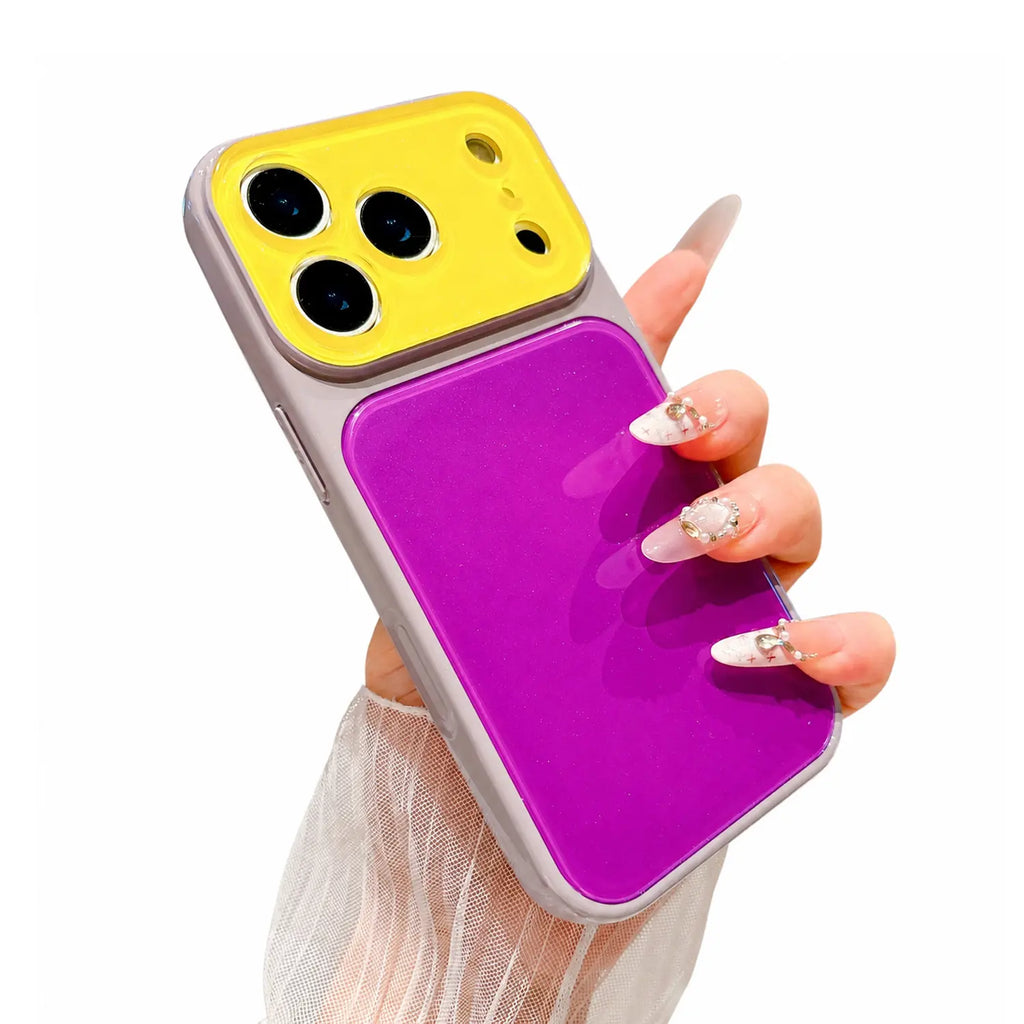 Candy Contrast Color Phone Case for Iphone 17 Pro Max 16 15 14,Colorful Dopamine Candy Full Lens Protection,Tpu+Pc Acrylic Shockproof Protection Phone Case